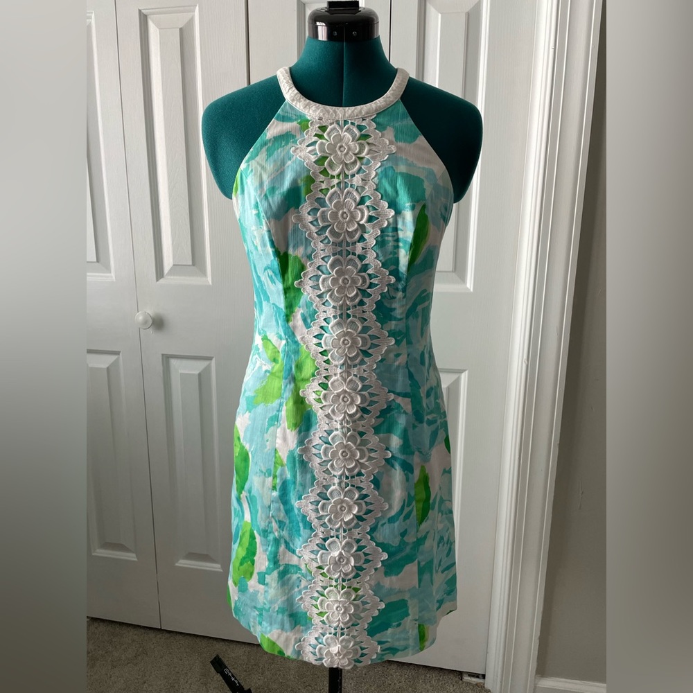 Lilly Pulitzer pearl shift in First Impressions